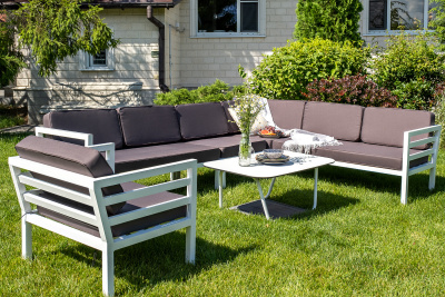 "Глория" модуль диванный центральный, каркас из алюминия