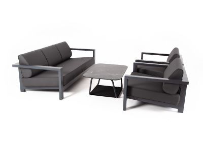 "Гранада" лаунж-зона из алюминия со столиком из HPL