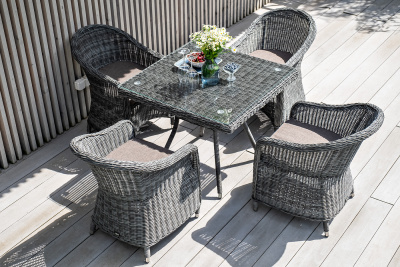 "Равенна" плетеное кресло из искусственного ротанга, цвет графит