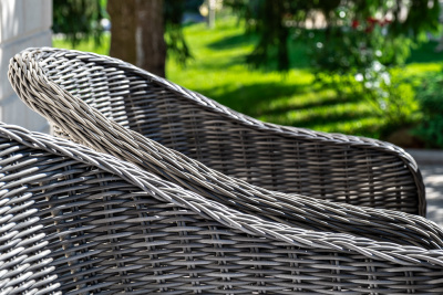 "Равенна" плетеное кресло из искусственного ротанга, цвет графит
