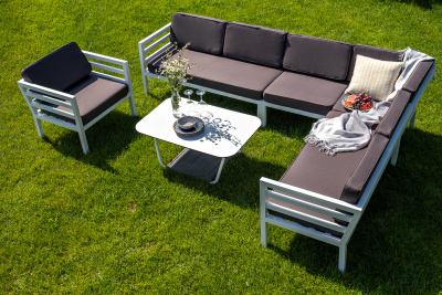 "Глория" модуль диванный центральный, каркас из алюминия