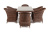 "Эспрессо" обеденная группа плетеная, цвет коричневый