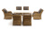 "Неаполь" обеденная группа плетеная из искусственного ротанга, цвет соломенный "Неаполь" обеденная группа плетеная из искусственного ротанга, цвет соломенный