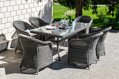 "Равенна" плетеное кресло из искусственного ротанга, цвет графит