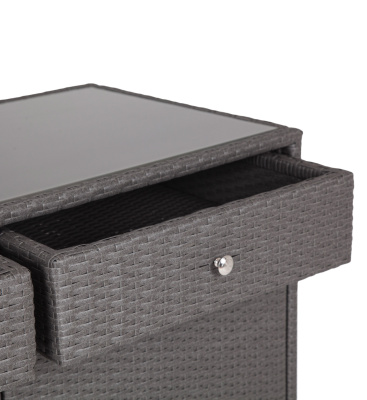 "Мальта" тумба плетеная из искусственного ротанга, цвет графит